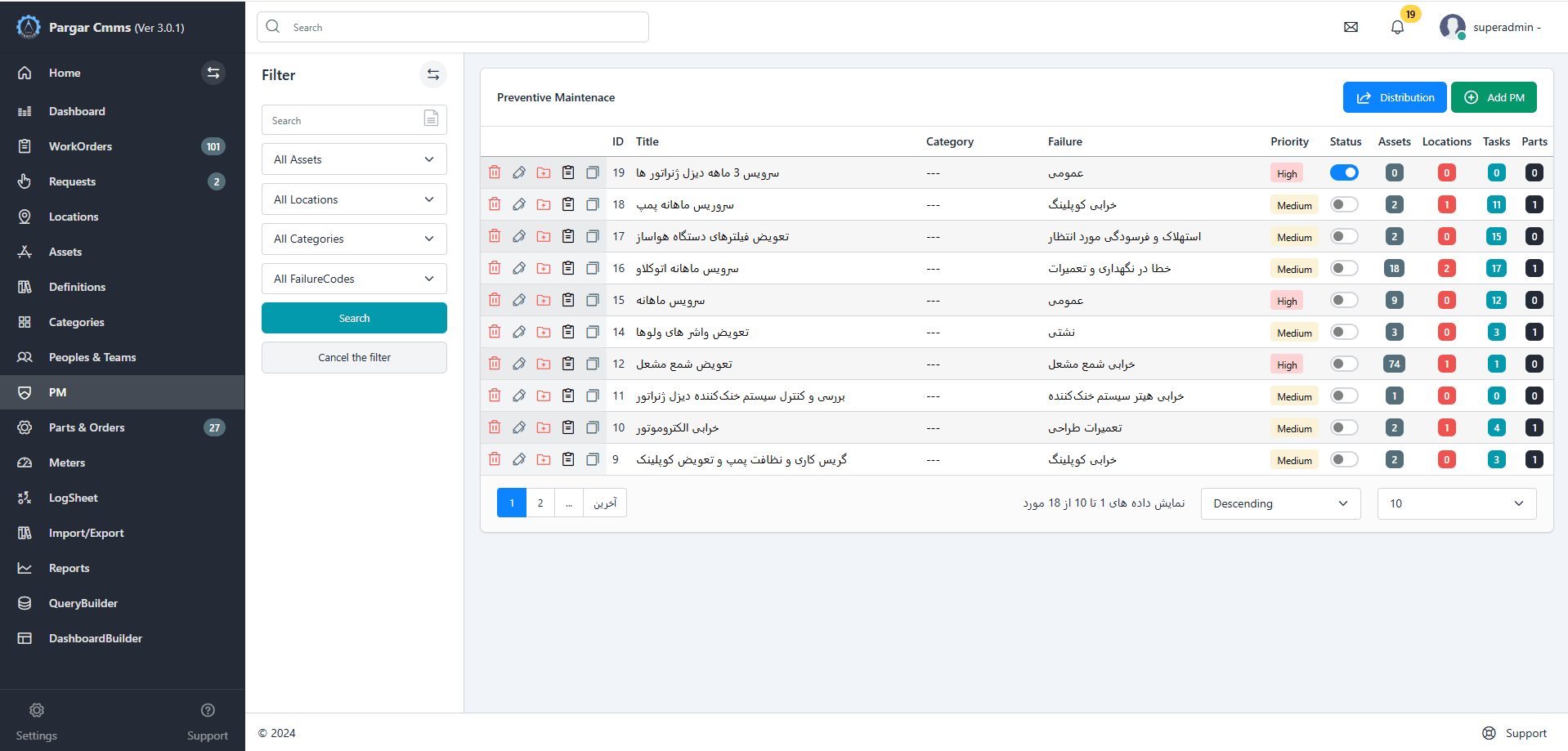 نرم افزار cmms چندزبانه